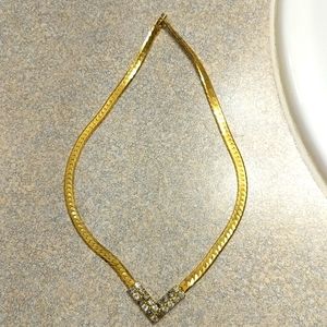 Gold necklace with gold pendant